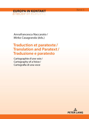 cover image of Traduction et paratexte / Translation and Paratext / Traduzione e paratesto